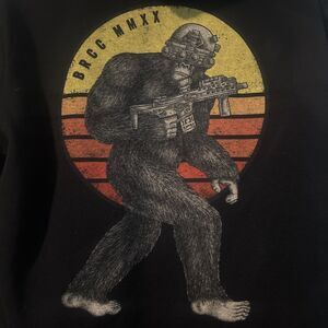 Black Rifle Coffee Company Yeti Pullover Hoodie Sweatshirt Black XSmall/Youth LG